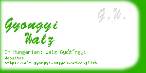 gyongyi walz business card